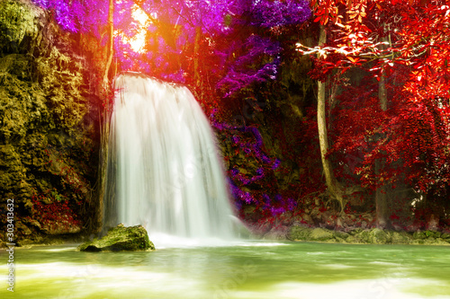 Beautiful waterfall in deep forest © pushish images