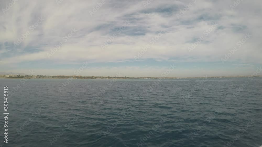 Sea view from the moving ship Sea view from the moving ship