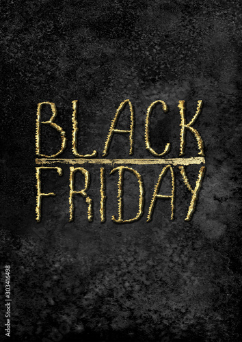 Black Friday sale glitter b...
