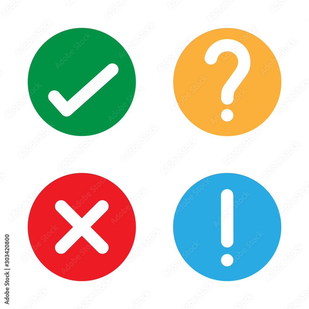 Yes check no question mark vector illustration Yes check no question mark vector illustration