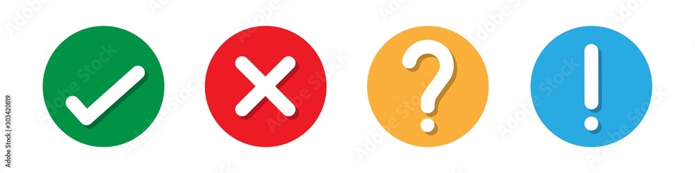 Yes check no question mark vector illustration Yes check no question mark vector illustration