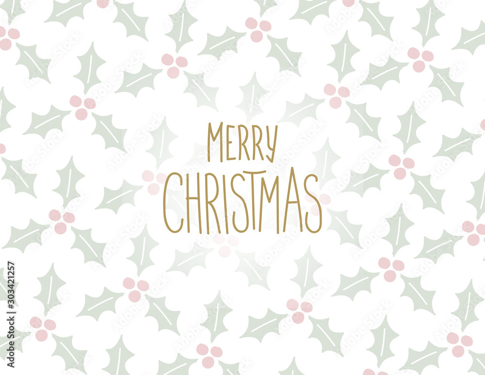 Fototapeta premium merry christmas mistletoe