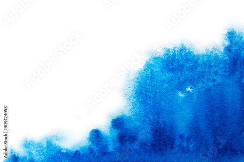 Blue watercolor background for textures and backgrounds.