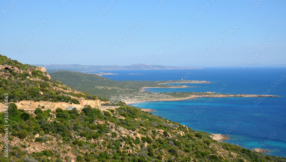 view of the coast in Corsica - France