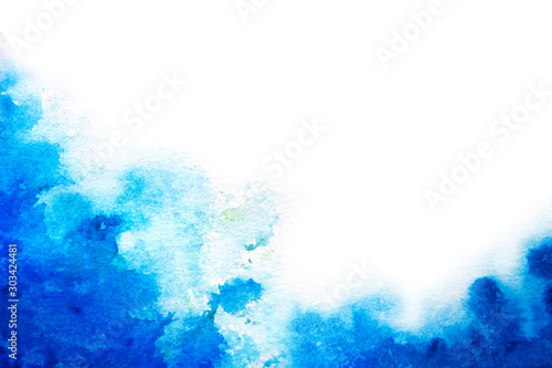 Blue watercolor background for textures and backgrounds.