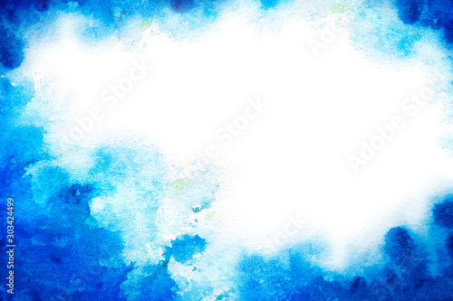 Blue watercolor background for textures and backgrounds.