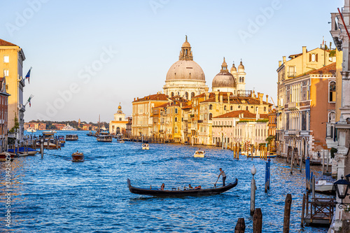 Gondola in sunny day in Venice, Italy