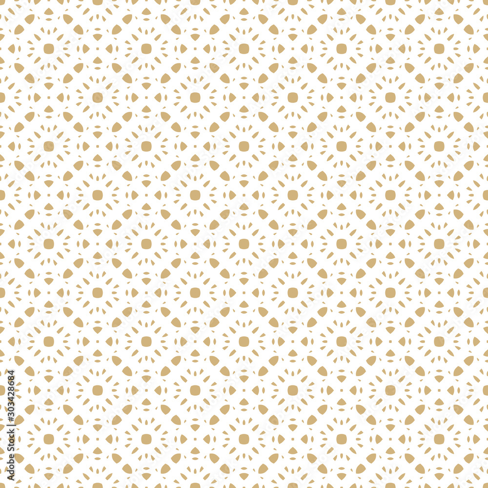 Golden vector seamless pattern in Arabian style. Gold and white floral ornament Golden vector seamless pattern in Arabian style. Gold and white floral ornament