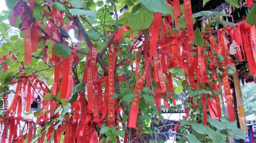 red oriental blessing amulets, scrolls & talisman for fortune, love, luck & wealth 