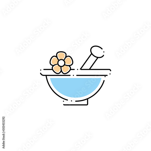 bowl with grinder spa fill style icon
