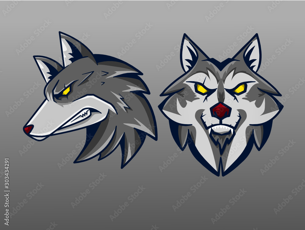 Obraz premium wolf mascot logo