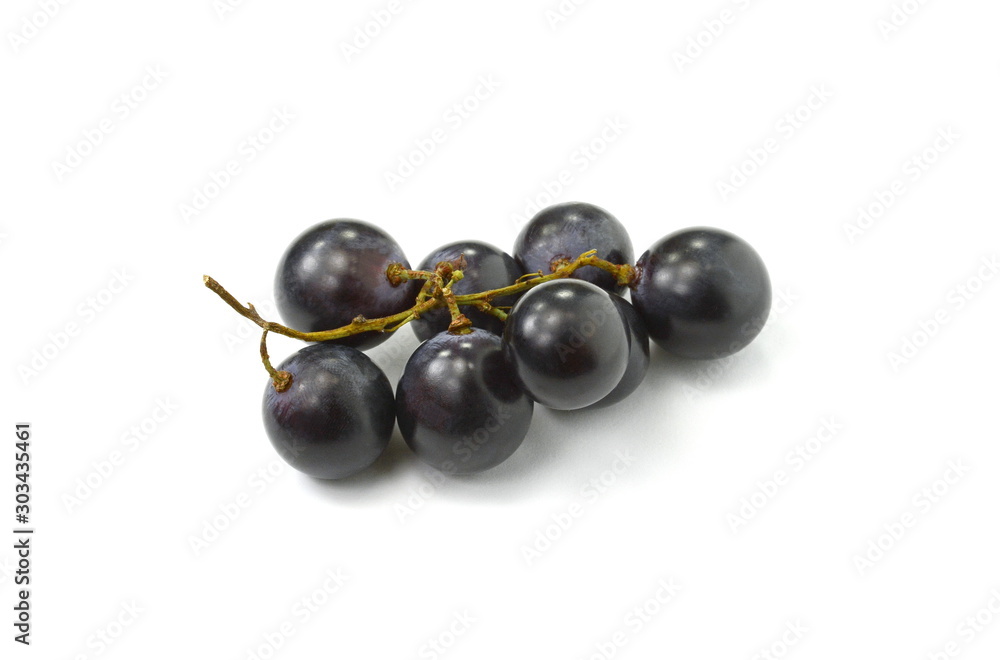 A bunch of overripe grapes isolated on white background. A bunch of overripe grapes isolated on white background.