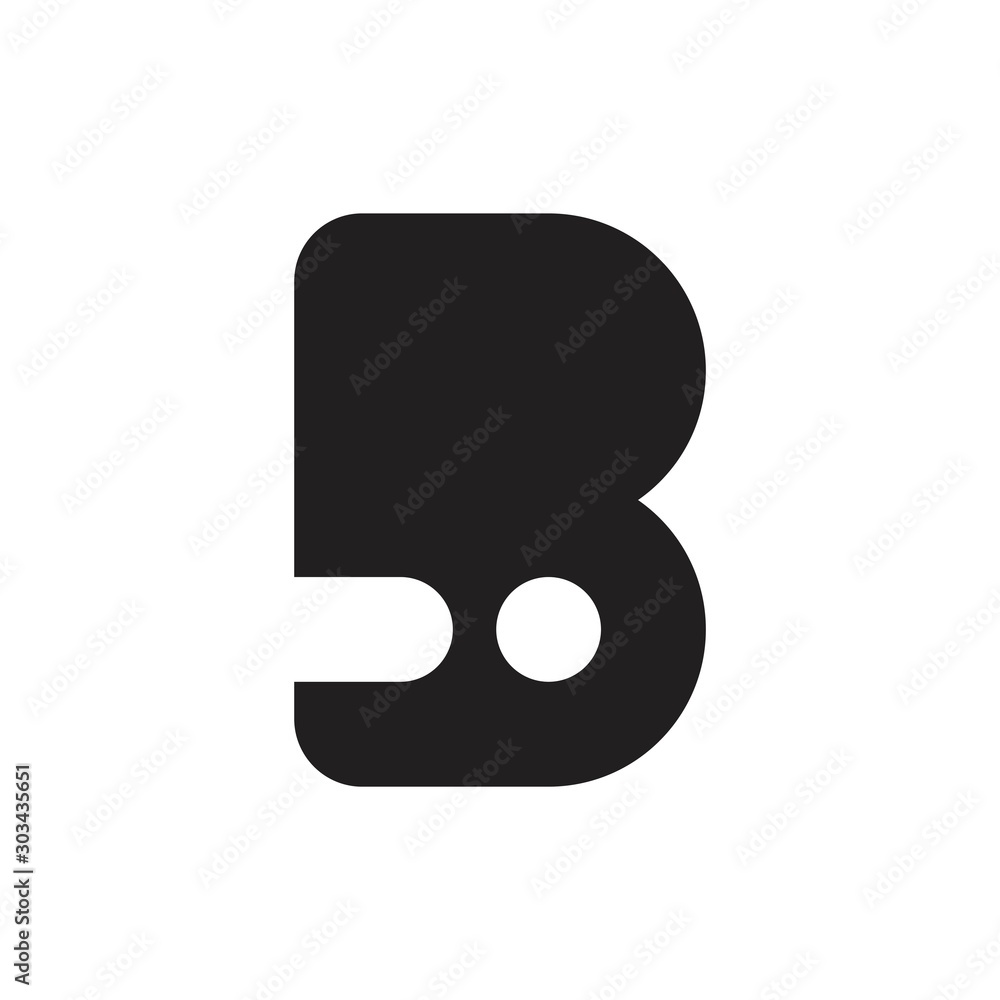 letter bi simple geometric logo vector letter bi simple geometric logo vector