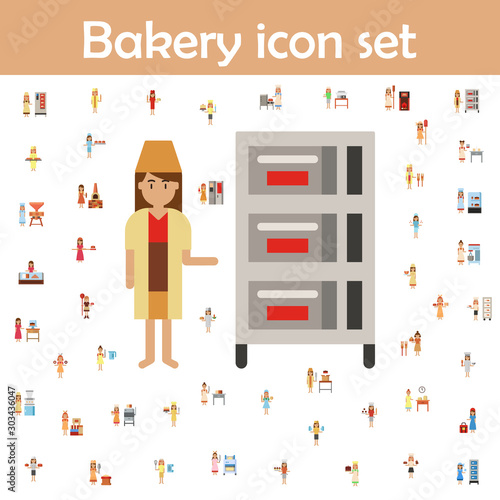 Multi deck, bakery color icon. Bakery icons universal set for web and mobile