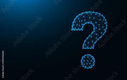 Question mark polygonal vector illustration