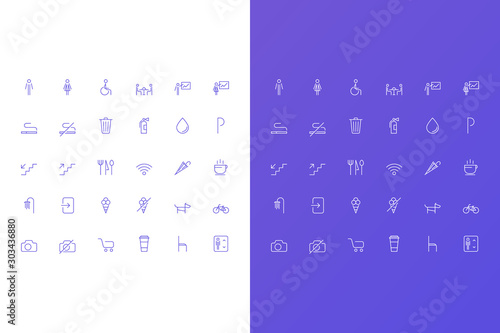 Simple Vector Icons Set for Сafe