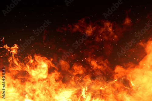 Fotografia Images of fire flames