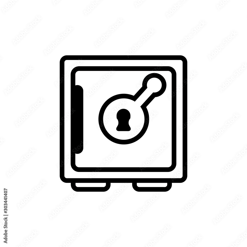 security safe box line style icon security safe box line style icon