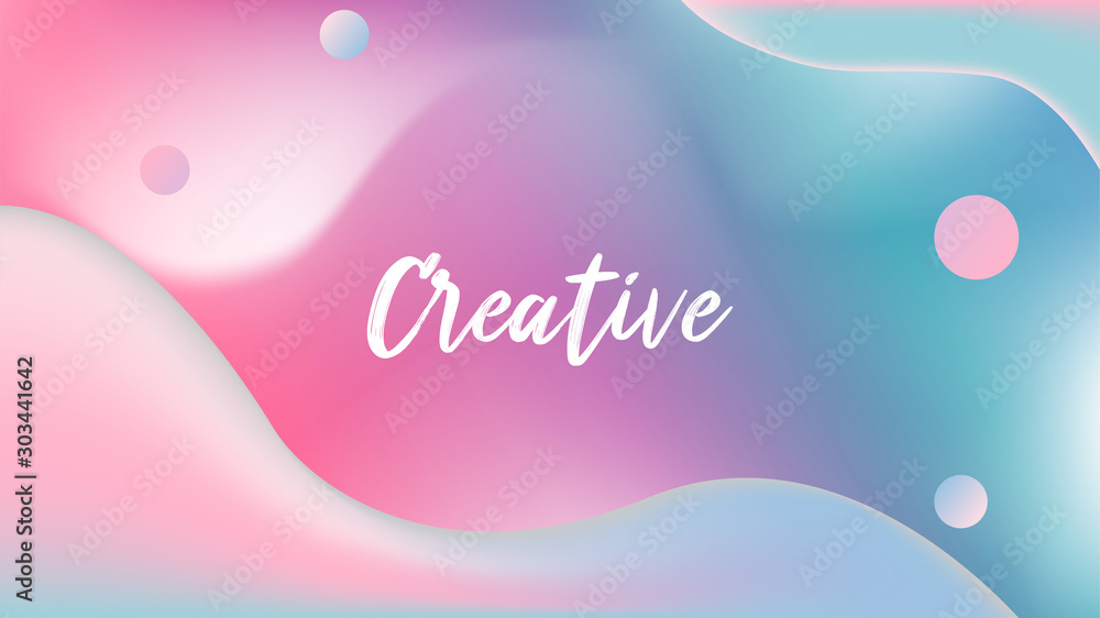 Colorful abstract minimal background, wallpaper with wave shape and soft gradient color composition. Design for backdrop, presentation, banner etc.