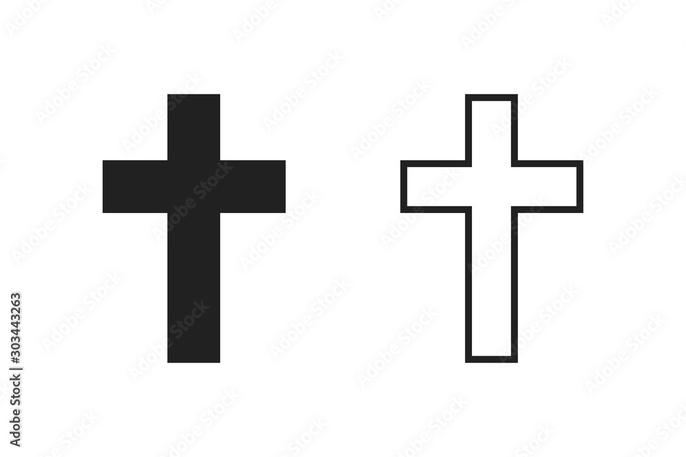 Holy cross isolated vector icon. Christian cross church logo. Church icon. Christian religious illustration. Holy cross isolated vector icon. Christian cross church logo. Church icon. Christian religious illustration.