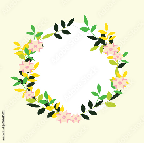 flower frame background design for invitation wedding, word, photo booth , baby shower, card, birthday, party, with copy space and background white
