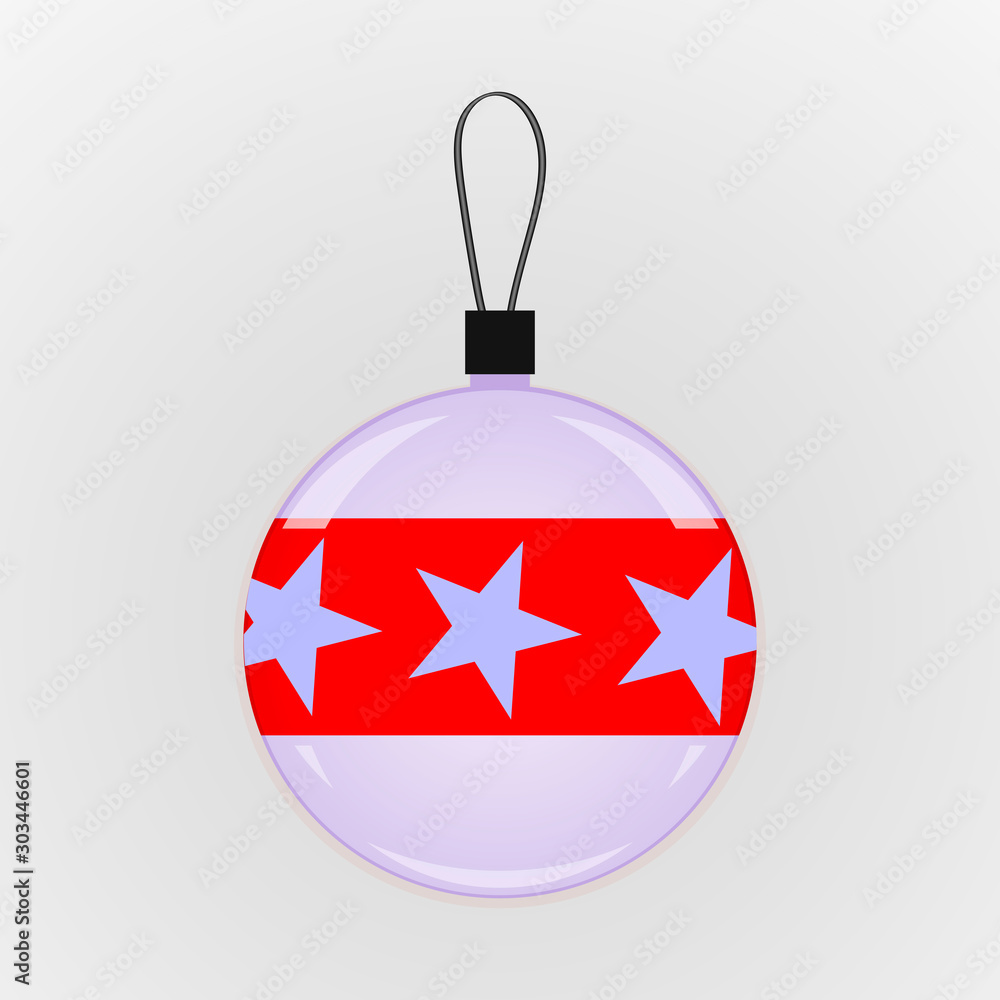Christmas toy. Holiday christmas toy for fir tree. Vector illustration Christmas toy. Holiday christmas toy for fir tree. Vector illustration