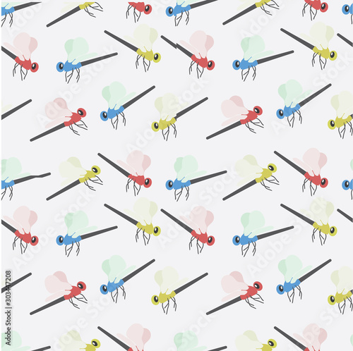 seamleass pattern : dragonfly Seamless Pattern ,for print on fabric,textile,book cover ,packaging 