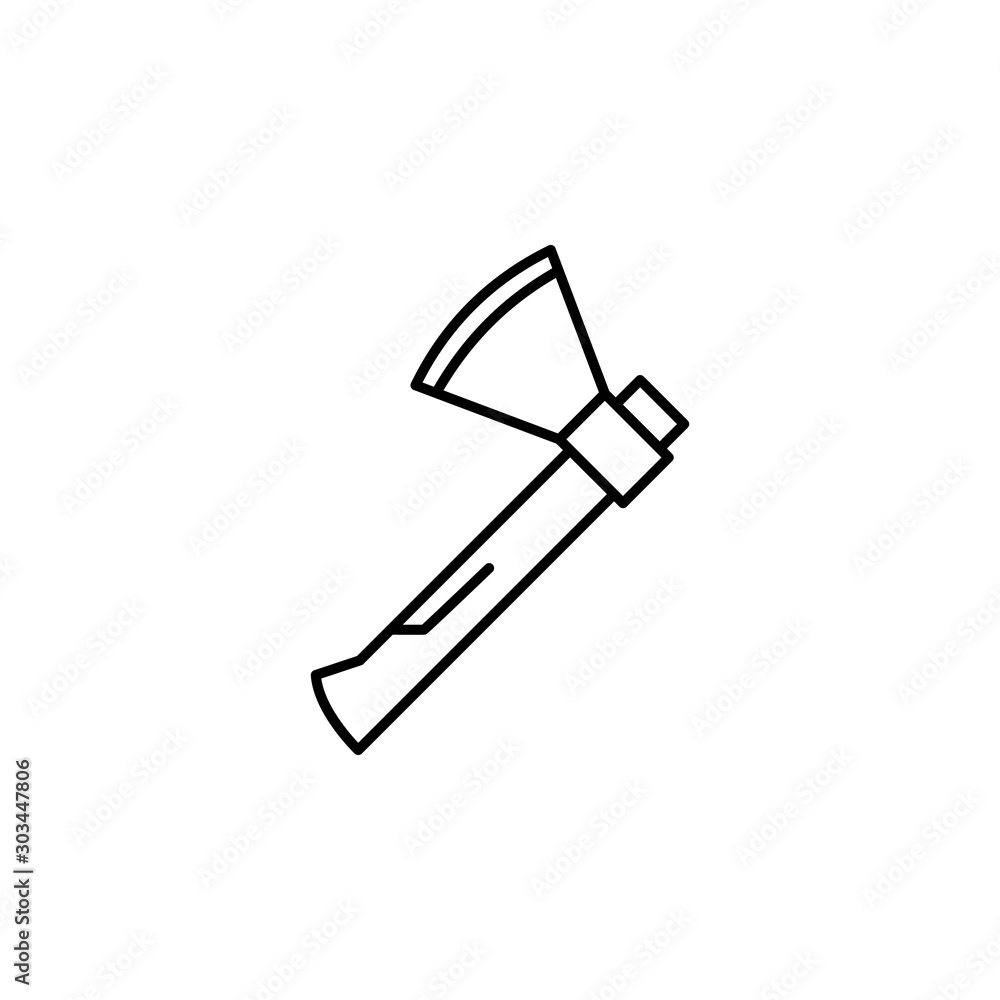 Ax tool icon. Simple line, outline vector of construction tools icons for ui and ux, website or mobile application Ax tool icon. Simple line, outline vector of construction tools icons for ui and ux, website or mobile application