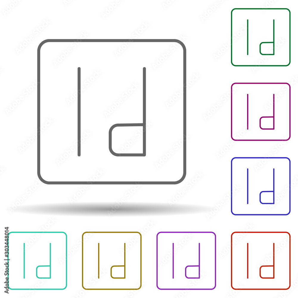 Editorial, indesign multi color icon. Simple thin line, outline vector of editorial design icons for ui and ux, website or mobile application