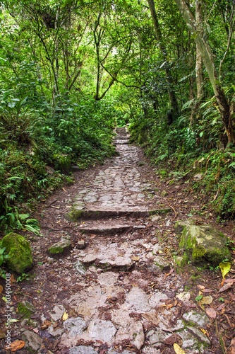 Machu Picchu  pathway to peruvian incan town