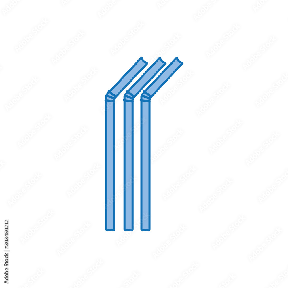 straws plastic fill icon blue straws plastic fill icon blue