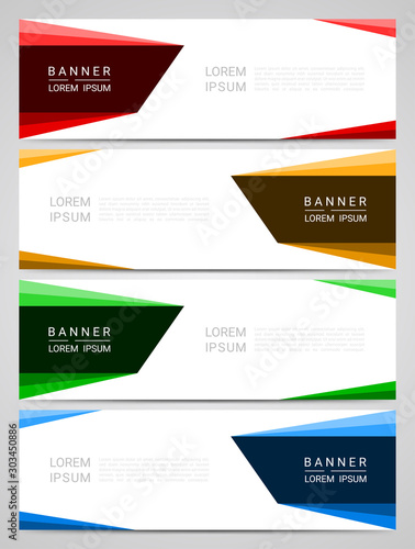 Abstract corporate business banner web template, vector illustration