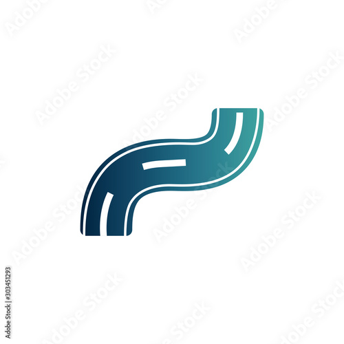 curves asphalt road gradient icon