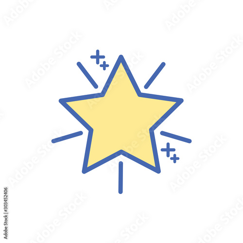 star five pointed fill style icon