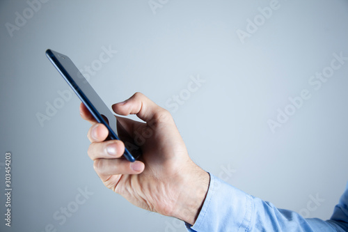 Man using his mobile phone