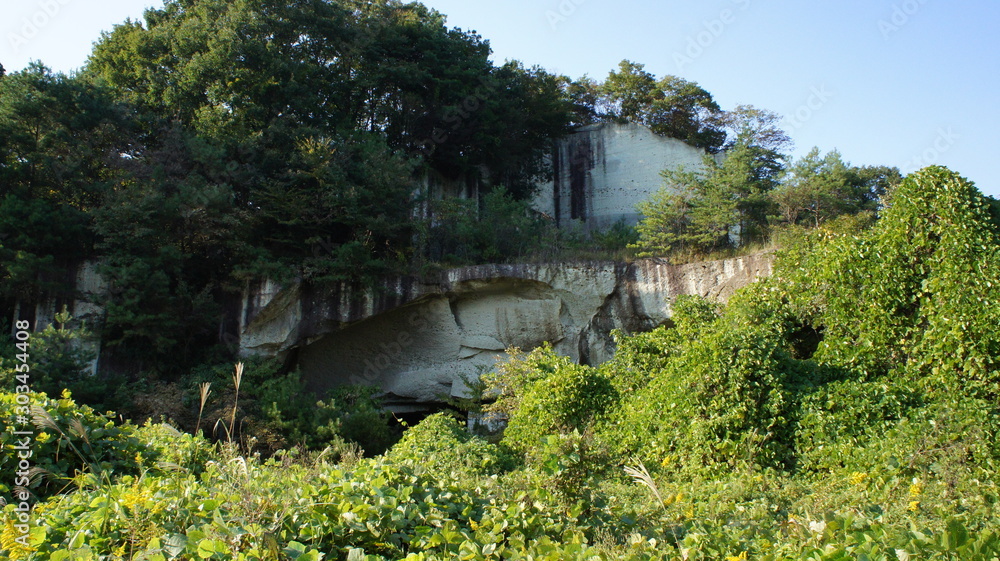 Japanese Oya stone quarry site