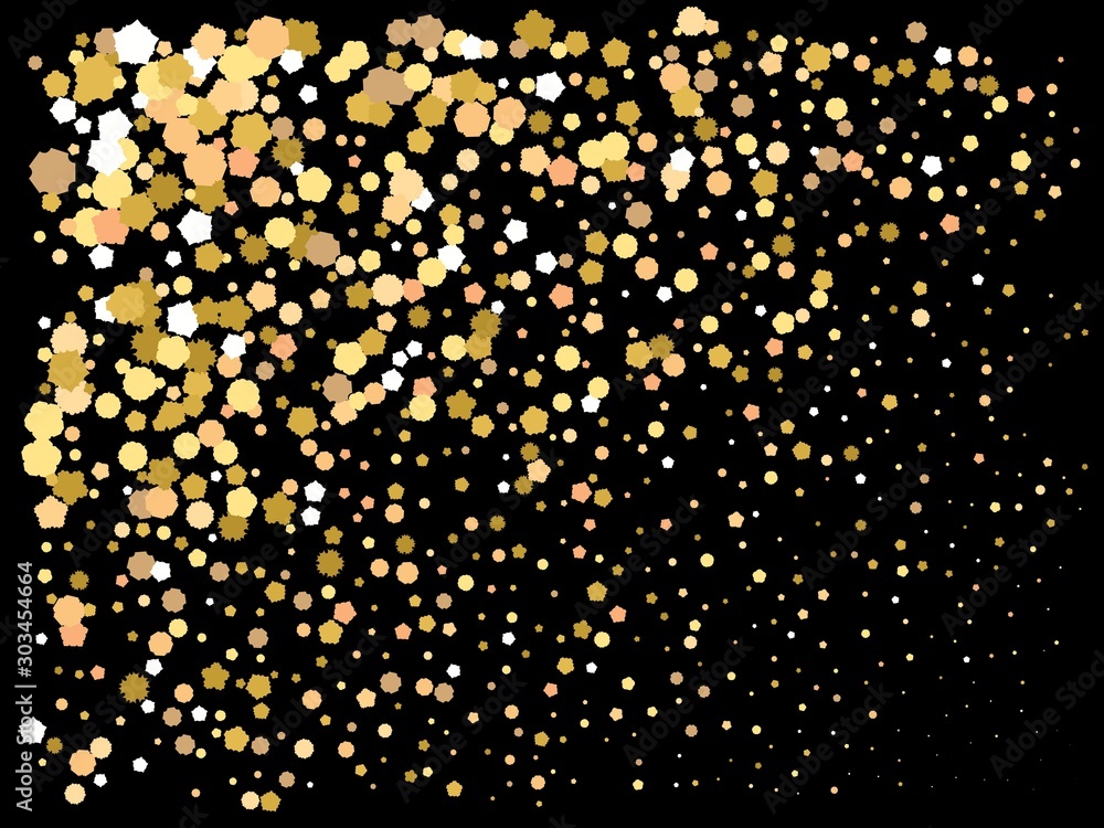 Falling golden color crackers. Falling golden color crackers.
