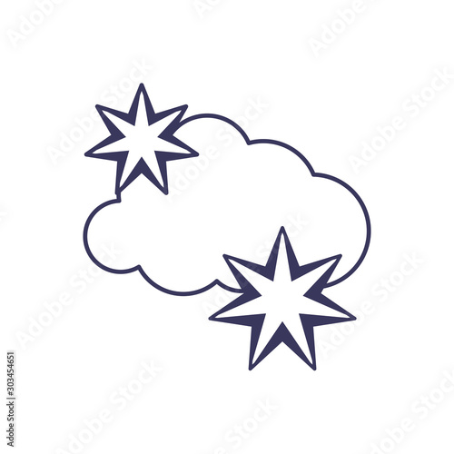 cloud stars astrology moon line image