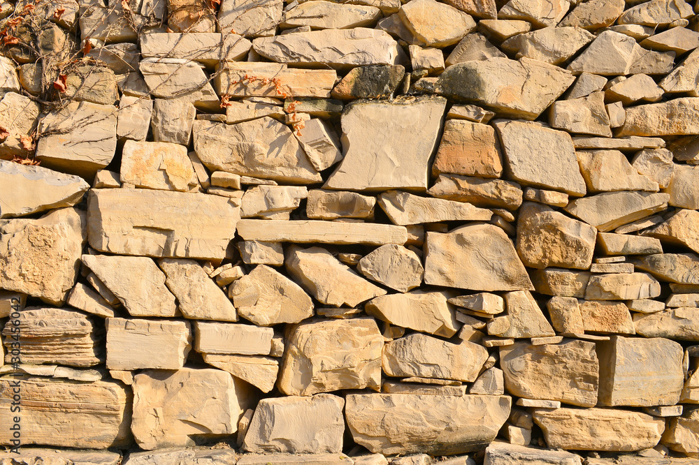 Fototapeta premium Brick and stone walls