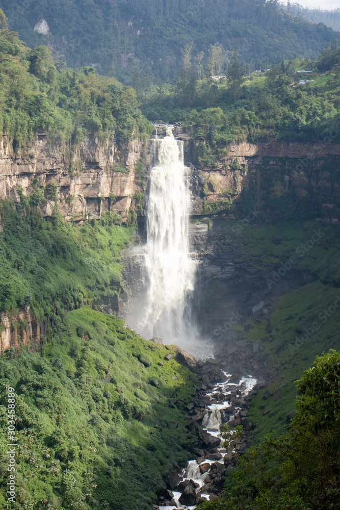 Beautiful view of waterfall Salto del Tequendama in Colombia Beautiful view of waterfall Salto del Tequendama in Colombia