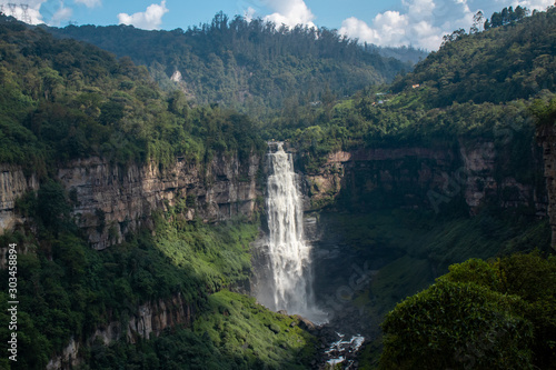 Beautiful view of waterfall Salto del Tequendama in Colombia