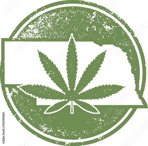 Nebraska State Marijuana or CBD Legal Rubber Stamp