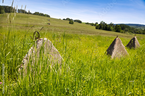 The area of the Czechoslovak fortifications, bunker Cihelna near Kraliky town, Czech republic photo