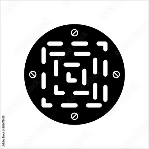 Drain Hole Grille Icon, Sink Grille Icon
