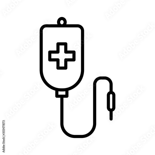 Blood Bag Icon Vector