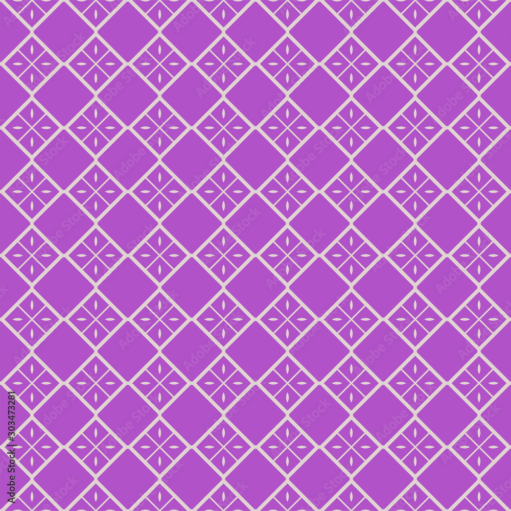 Seamless geometric pattern. Vector illustration. Purple white color