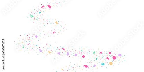 Abstract flying confetti.