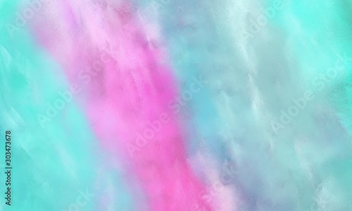 colorful smeared grungy brushed wallpaper graphic with sky blue, plum and orchid painted color