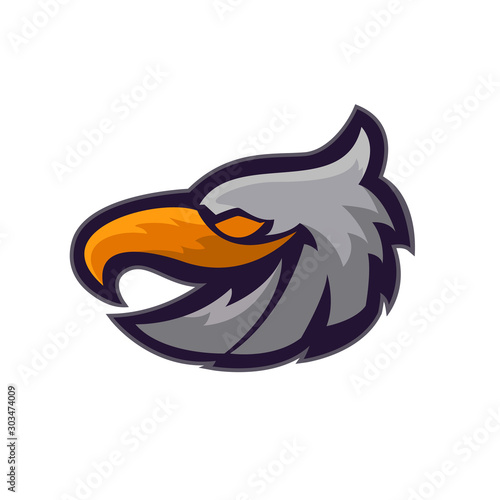 eagle head logo,mascot character.vector logo design