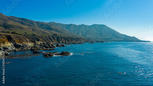 Pebble Beach, Carmel, Monterey, Big Sur Ocean Aerial view